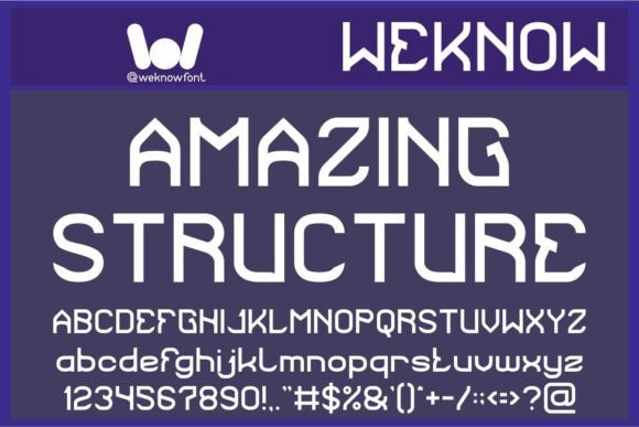 Amazing Structure Display Font for Logo & Brand Identity Design