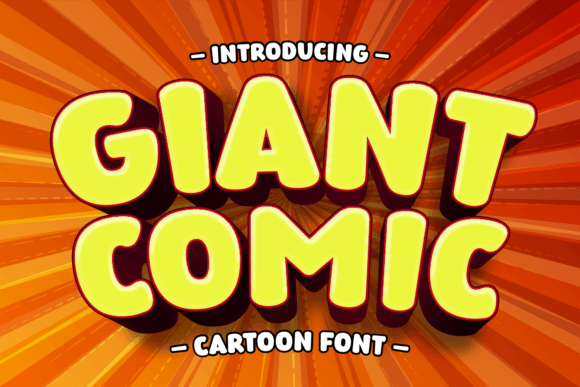 Giant Comic: A Fun Chubby Display Font for Crafters
