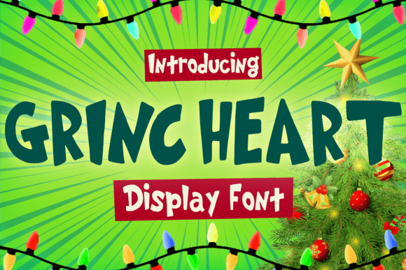 Grincheart Display Font for Playful Christmas Web Designs