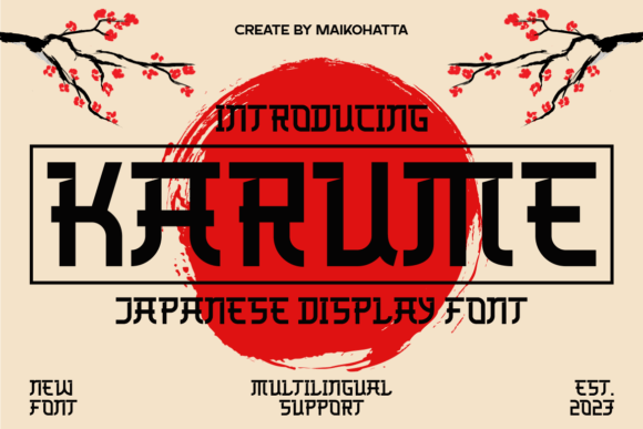 Karume: A Japanese-Inspired Display Font for Branding