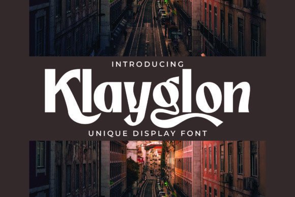 Klayglon: An Elegant Bold Display Serif Font for Designers