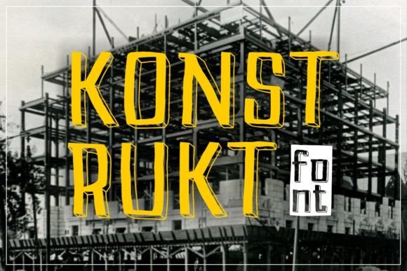 Konstrukt Font: A Playful Display Typeface for Small Business
