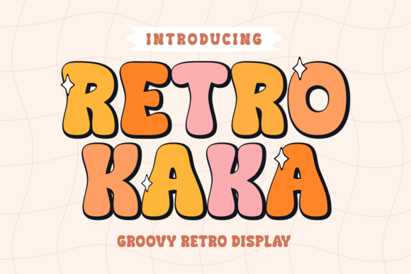 Retro Kaka Font: Groovy Display Typeface for Makers