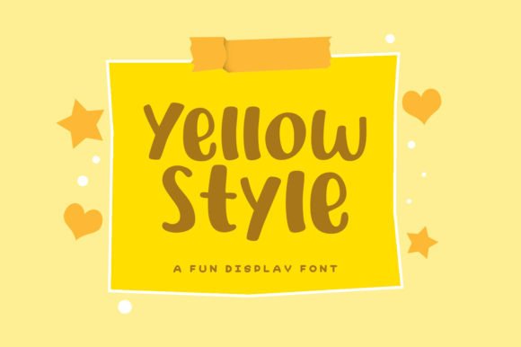 Yellow Style Playful Display Font for Makers and Creatives